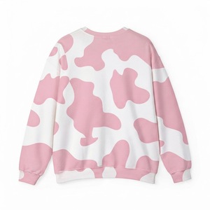 Oferta Especial: Sudaderas con Estampado de Vaca Rosa, Personalizadas, Cuello Redondo, Bordado Multicolor, Talla Grande, Fabricante Mayorista, Sudaderas con Capucha al por Mayor - Product Image 4