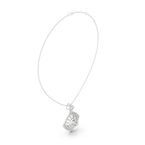 Pendentif en or jaune 14 carats avec diamant de laboratoire taille ronde pour femme, idéal pour les mariages – Nouveau diamant cultivé - Product Image 6