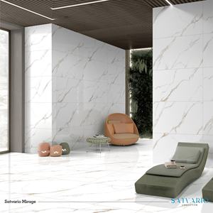 Azulejos con Aspecto de Mármol de 600x1200, Satvario Mirage Blanco, Azulejos de Porcelana Brillante con Aspecto de Roca Pulida para Pisos y Paredes - Product Image 4