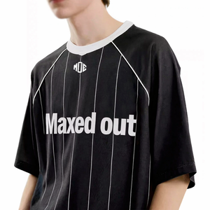 Camiseta Deportiva de Fútbol Americano para Hombre, en Oferta, de Poliéster con Rayas, Manga Raglán, Estilo Urbano, con Logotipo Personalizado, Producción al por Mayor OEM - Product Image 3
