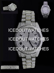 Reloj de Lujo para Hombre con Caja de Acero Inoxidable, Estilo Hip Hop, Esfera de Cristal, Resistencia al Agua de 10 Bares, Correa de Moissanita, Clásico de Cuarzo - Product Image 3