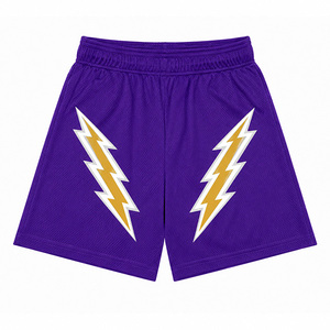 Pantalones Cortos Deportivos Personalizados para Hombre, Estilo Vintage, Tejidos en Lona de Poliéster/Algodón, Cintura Media, Cierre con Cordón, Elásticos, Transpirables y de Secado Rápido - Product Image 6