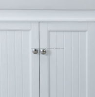 Meuble-lavabo élégant blanc en bois massif de 24 pouces avec vasque et petit meuble de rangement, design côtier Phuoc Hung