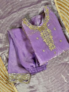 Kids Embroidered Pakistani Suit Set for Girls – Party Wear Kurta Pant with <b>Net</b> <b>Dupatta</b> | Fancy Ethnic Dress - Product Image 5