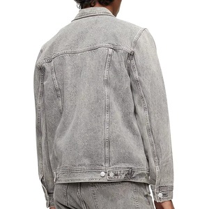 Blousons en jean pour hommes 2026, nouveau style tendance, vente en gros, avec logo frontal, haute qualité, 100% coton, décontracté, faible MOQ - Product Image 3