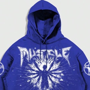 Custom Men's & Women's <b>Oversized</b> Screen Print Hoodie <b>Vintage</b> Hip Hop 100% Cotton Fleece Pullover Streetwear <b>Sweatshirt</b> - Product Image 5