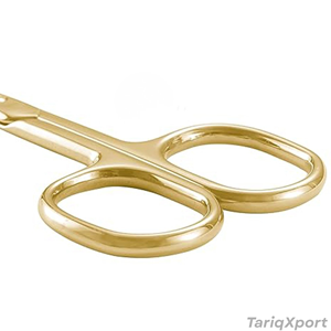 Ciseaux à cuticules en or massif, acier inoxydable allemand, pointe extra fine, 3,5 pouces, ciseaux de manucure pour la beauté - Product Image 3