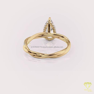 Anillo de compromiso de moissanita de calidad de exportación, joyería de moda para mujer, regalo de boda disponible a calidad y precio de exportación. - Product Image 5