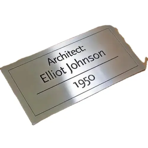 Пользовательская металлическая гравированная табличка с логотипом, лазерная гравированная табличка, табличка с именем из нержавеющей стали, по оптовым ценам