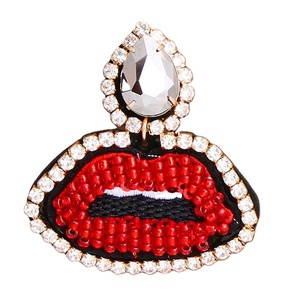 Pendientes bordados a mano, cómo hacer pendientes con bordado a mano, joyería festiva para mujer al mejor precio, pendientes con cuentas - Product Image 1