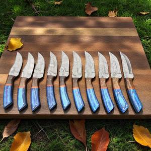 Couteau de chasse à lame fixe de haute qualité en acier Damas, couteaux de camping avec poignées personnalisées pour les détaillants - Product Image 5