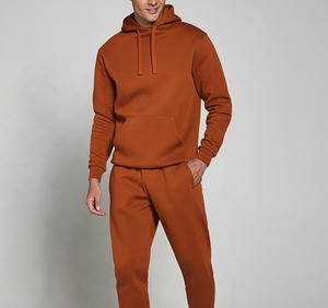 Conjunto Deportivo de Dos Piezas para Hombre, Personalizable con Logotipo, Transpirable, Cuello Alto, Color Sólido, 100% Algodón, Ropa Deportiva con Logotipo Frontal - Product Image 3