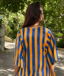 ชุดเซ็ตสีน้ำเงินลายส้มแบบ Anti-fit - Product Image 2