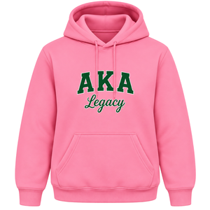 Womens <b>Pink</b> Sorority <b>Hoodie</b> with Embroidered Crest Logo Premium Cotton Blend Long Sleeve Pullover Sweatshirt Casual Greek - Product Image 1