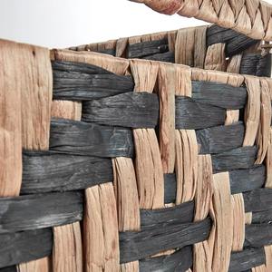 Panier en jacinthe d'eau avec motif noir, panier de rangement fait main, vente en gros, écologique, fabriqué au Vietnam - Product Image 5