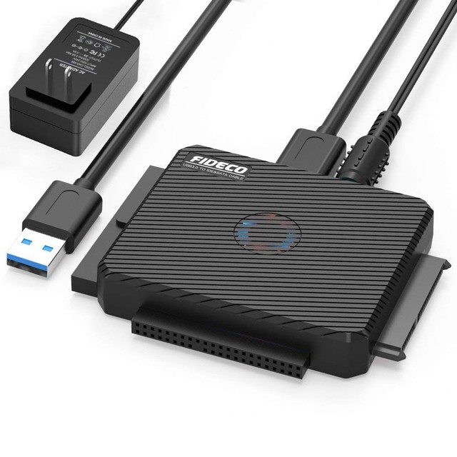 Fideco 2.5 Inch Usb 3.0 to Sata Ide Adapter with Power Adapter for Laptop Hard Disk Adapter