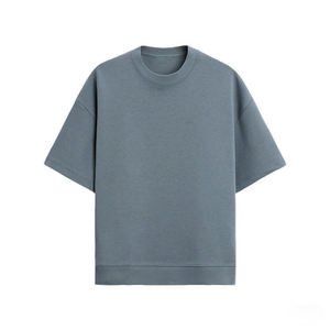 Conjunto de Camiseta y Pantalones Cortos de Algodón y Poliéster para Hombre, Ropa Deportiva Informal de Verano, Traje de Entrenamiento Ligero y Transpirable de Dos Piezas - Product Image 3