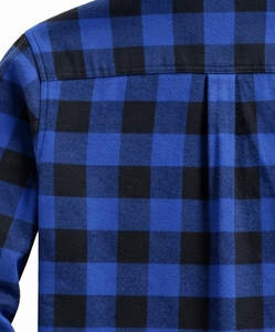 Chemise de travail en flanelle pour homme, 100% coton, durable, séchage rapide, respirante, manches longues, à carreaux, boutonnée, pour le travail en extérieur, le camping, les occasions décontractées - Product Image 5
