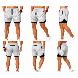 Shorts de bain pour hommes personnalisables, écologiques, imperméables, avec poche zippée, séchage rapide, pour l'été, taille élastique, légers, vente en gros - Product Image 6