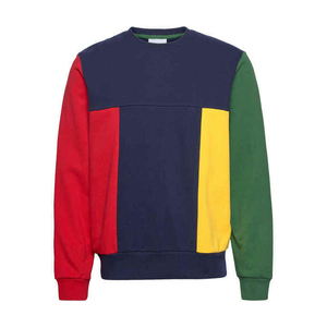Men's <b>100</b>% Cotton Crewneck Sweatshirt Long Sleeve Knitted Casual O-Neck Regular Fit Contrast Trim Breathable Quick Dry - Product Image 2