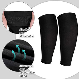 4 paires de manchons de compression pour mollets, chaussettes de compression pour jambes avec soutien du mollet et de la tibia, pour hommes et femmes, course à pied, sport, fitness, sécurité - Product Image 4