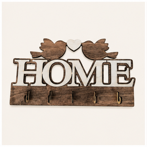 Handcrafted Rustic Wooden <b>Key</b> <b>Hooks</b> For <b>Wall</b> Decor 5 <b>Hook</b> Home Bird Design <b>Key</b> Hanger Decorative Entryway Organizer Keychain - Product Image 3