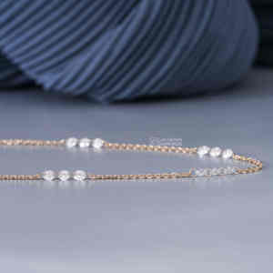 Pendentif Exquis en Or Jaune 14K avec Diamant de Laboratoire Rond Taille Brillant pour Femme, Bijou Synthétique de Luxe Couleur EF, Charme 1.11g - Product Image 2