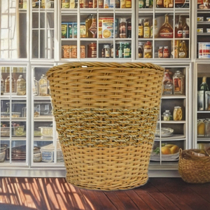 Eco-friendly Seagrass & White Rattan <b>Woven</b> <b>Basket</b> Set - Product Image 1