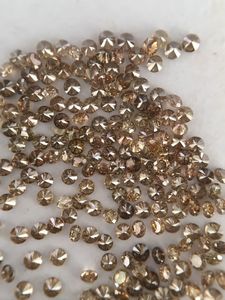 Diamant rond taille brillant, brut, de couleur brunâtre, provenant de l'exploitation minière terrestre, pour la fabrication de bijoux. - Product Image 1
