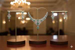 Ensemble de colliers pour femmes en laiton de qualité supérieure, artisanat indien traditionnel, pour les mariages et les occasions festives. - Product Image 3