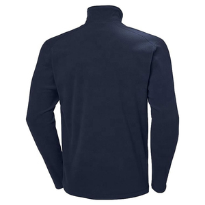 Veste en polaire marine pour homme, col montant, fermeture éclair, respirante, décontractée, pour l'hiver, coupe classique, en polyester tricoté et coton - Product Image 2