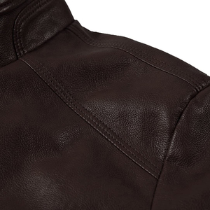 <b>Men's</b> Fashion Fleece Reflective Jacket Canvas Leather Coat with Reflective Material jacket for <b>men</b> - Product Image 5
