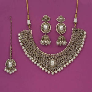 Collier de luxe de haute qualité, design antique, avec placage Mehndi 901716 - Product Image 2