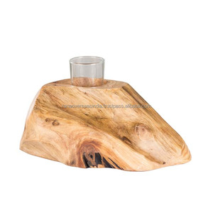 Bougeoirs votifs décoratifs en bois de la meilleure qualité pour les centres de table de fête de mariage au dernier prix - Product Image 6