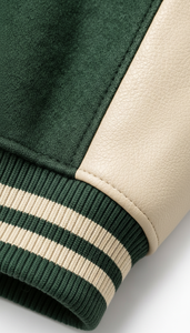 Sustainable Winter Hooded American Style Satin Chenille Varsity <b>Jacket</b> with Front Logo Unisex Polyester/Cotton - Product Image 4