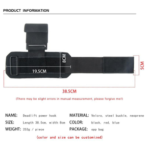 Coated Steel Weightlifting Hooks Neoprene Padded Wrist Support Gym Lifting Hooks for Fitness Workout & Deadlift - Product Image 6