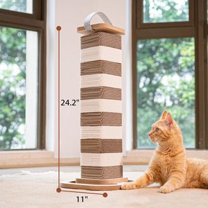 Griffoir pour chat en carton de 24,2 pouces, griffoir pour chats d'intérieur, planche à griffer pour chatons ou chats de petite taille - Product Image 5