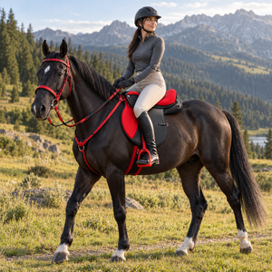Conjunto Completo para Montar a Caballo |   Silla de Montar Inglesa Sintética Endurance con Brida, Cincha Acolchada y Estribos a Juego para Largas Distancias - Product Image 3