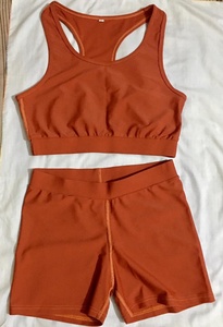 Conjunto de ropa de talla grande para mujer, pantalones cortos de gimnasio de cintura alta, sujetador y bragas personalizadas, venta al por mayor - Product Image 2