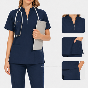 Nuevo Conjunto de Uniforme Médico para Mujer, Pantalones Jogger Elásticos, Uniforme de Hospital, Tela Tejida, Detección de Agujas, Servicio OEM, Logotipo Personalizado - Product Image 5