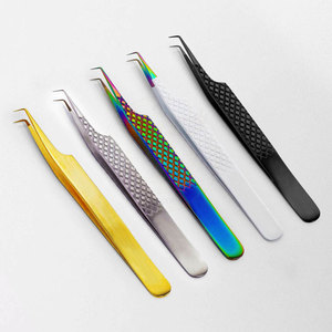 Pinzas Profesionales para Pestañas de Acero Inoxidable con Punta Serrada de 10 mm de Longitud, Uso Diario en Salón de Belleza, Servicio OEM, Logotipo Personalizado, Duraderas - Product Image 2