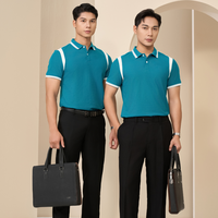 T-shirt polo poids lourd 210gsm 65% coton 35% Poly unisexe tissu doux aisselle distincte bloc de couleur quantité minimale de commande bas et livraison rapide