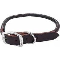 Collier pour chien en cuir véritable, personnalisé, couleur unie, de luxe, avec rivets, durable, vente en gros