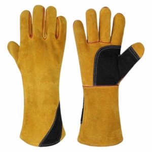 Gants de protection en cuir de vachette pleine fleur de qualité supérieure, renforcés pour la lutte contre les incendies, la protection au barbecue et la soudure - Product Image 5