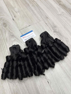 Cheveux bouclés naturels à la vapeur, couleur naturelle, prêts à être expédiés, fournisseur de cheveux bruts, mèche de cheveux bruts double drawn - Product Image 4