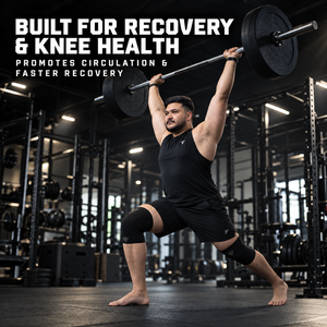 Genouillères de compression professionnelles pour la gym, soutien pour les squats, les soulevés de terre, l'entraînement physique, fabricant OEM ODM sur mesure - Product Image 2
