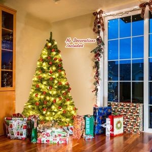 Albero di Natale Artificiale Premium con Rami in PVC a Cerniera 6/7,5/9 Piedi e Supporto in Metallo - per Decorazioni Festive - Product Image 4