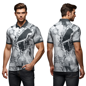 Polo de performance pour homme à imprimé marbré - Product Image 3