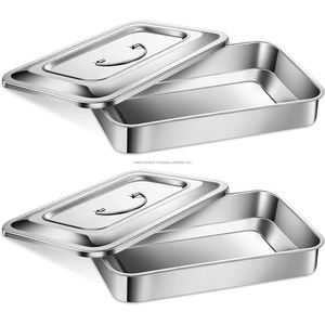 Bandeja Quirúrgica Manual de Acero Inoxidable con Tapa, Certificada CE e ISO, Autoclavable, Multitamaño, para Instrumentos Médicos, Dentales y de Laboratorio, OEM ODM - Product Image 1