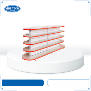 Expositor de metal ligero personalizable con tapa final / Góndola de exhibición sin respaldo de 3-5 niveles, de instalación rápida, fabricado en Vietnam - Product Image 1